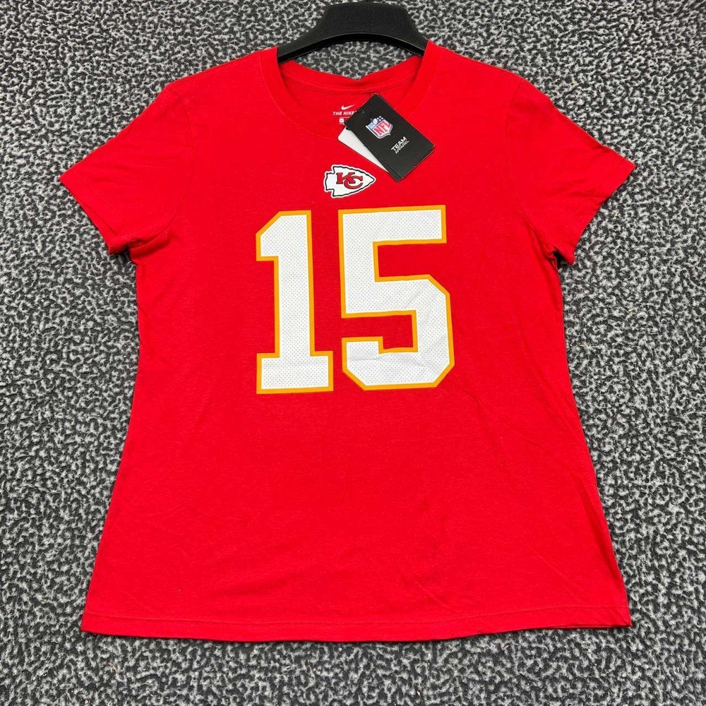 Nike Shirt Women Medium Kansas City Chiefs Mahomes #15 Short Sleeve Cotton New M